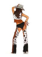 Cowboy-Kostüm, schwarz/weiß/braun, Gr.: M/L (38-40)