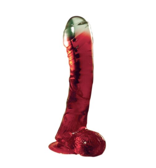 NMC Lazy Buttcock Dildo mit Hoden, 17cm, rot