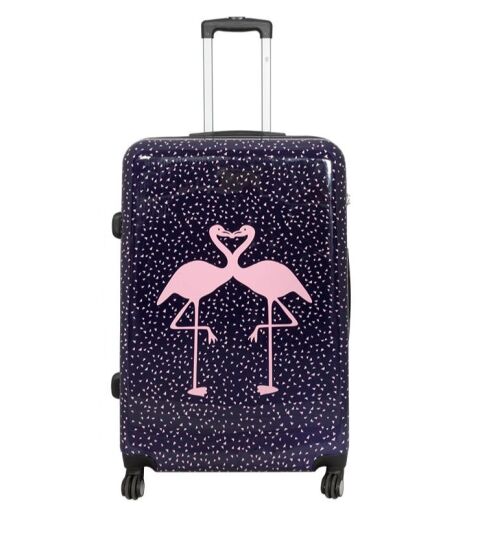 Poly-Koffer "Flamingo", lila/rosa, Gr.: L (groß)