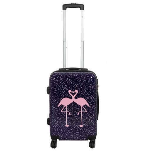 Poly-Koffer "Flamingo", lila/rosa, Gr.: S (klein)