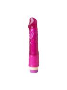 Realistischer Vibrator, 22cm, klar/pink