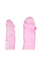 Realistischer Doppeldildo, 30cm, klar/pink