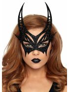 Leg Avenue Teufelsmaske mit Glitter, schwarz, onesize