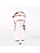 Pleaser ADORE-709LG - High Heel Sandalette, 17.5cm, roségold/metallic/glitter, Gr.: 40 (US 9)