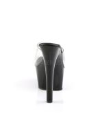 Pleaser Aspire-601 - High Heel Pantolette, 16cm, schwarz/klar, Gr.: 36 (US 6)