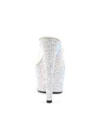 Pleaser Bejeweled-701DM - High Heel Pantolette, 18cm, klar, Gr.: 35 (US 5)