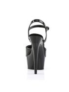 Pleaser Delight-609 - High Heel Sandalette, 15cm, schwarz, Gr.: 38,5 (US 8)