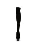 Pleaser Delight-3002 - High Heel Overknee Stiefel, 15cm, schwarz, Gr.: 40 (US 9)
