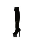Pleaser Adore-3002 - High Heel Overknee Stiefel, 17cm, schwarz, Gr.: 37,5 (US 7)