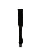 Pleaser Adore-3002 - High Heel Overknee Stiefel, 17cm, schwarz, Gr.: 38,5 (US 8)