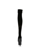 Pleaser Adore-3002 - High Heel Overknee Stiefel, 17cm, schwarz, Gr.: 38,5 (US 8)