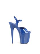 Pleaser-High Heel Sandalette, 20cm, blau, Gr.: 35 (US 5)