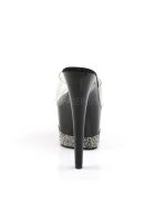 Pleaser Adore-701-3 - High Heel Pantolette, 18cm, schwarz/klar, Gr.: 35 (US 5)