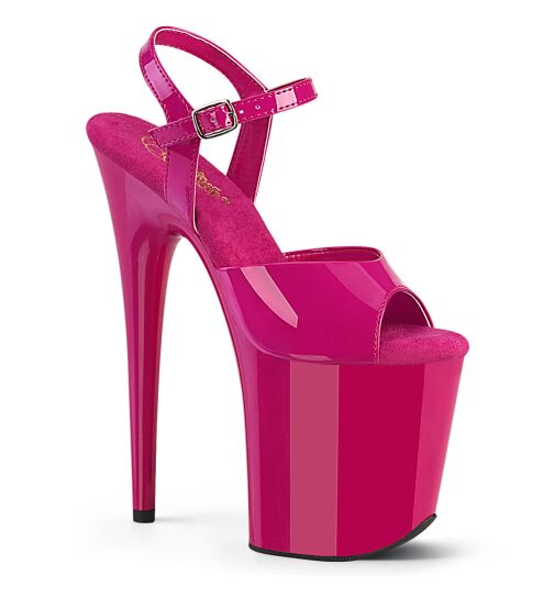 Pleaser Flamingo-809 - High Heel Sandalette, 20cm, pink, Gr.: 35 (US 5)