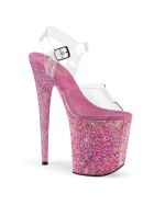 Pleaser High Heel Sandalette, 20cm, pink, Gr.: 37,5 (US 7)