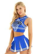 Cheerleader-Kostüm, blau/weiß