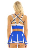 Cheerleader-Kostüm, blau/weiß