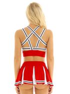 Cheerleader-Kostüm, rot/weiß