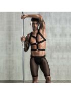 Harness-Top und Shorts für Männer, schwarz, onesize