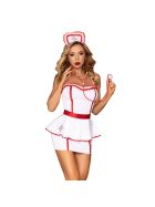 Kostüm Krankenschwester, weiß/rot, Gr.: S/M (36-38)