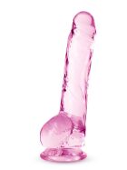 Dildo mit Saugnapf, 20,3cm, transparent/pink